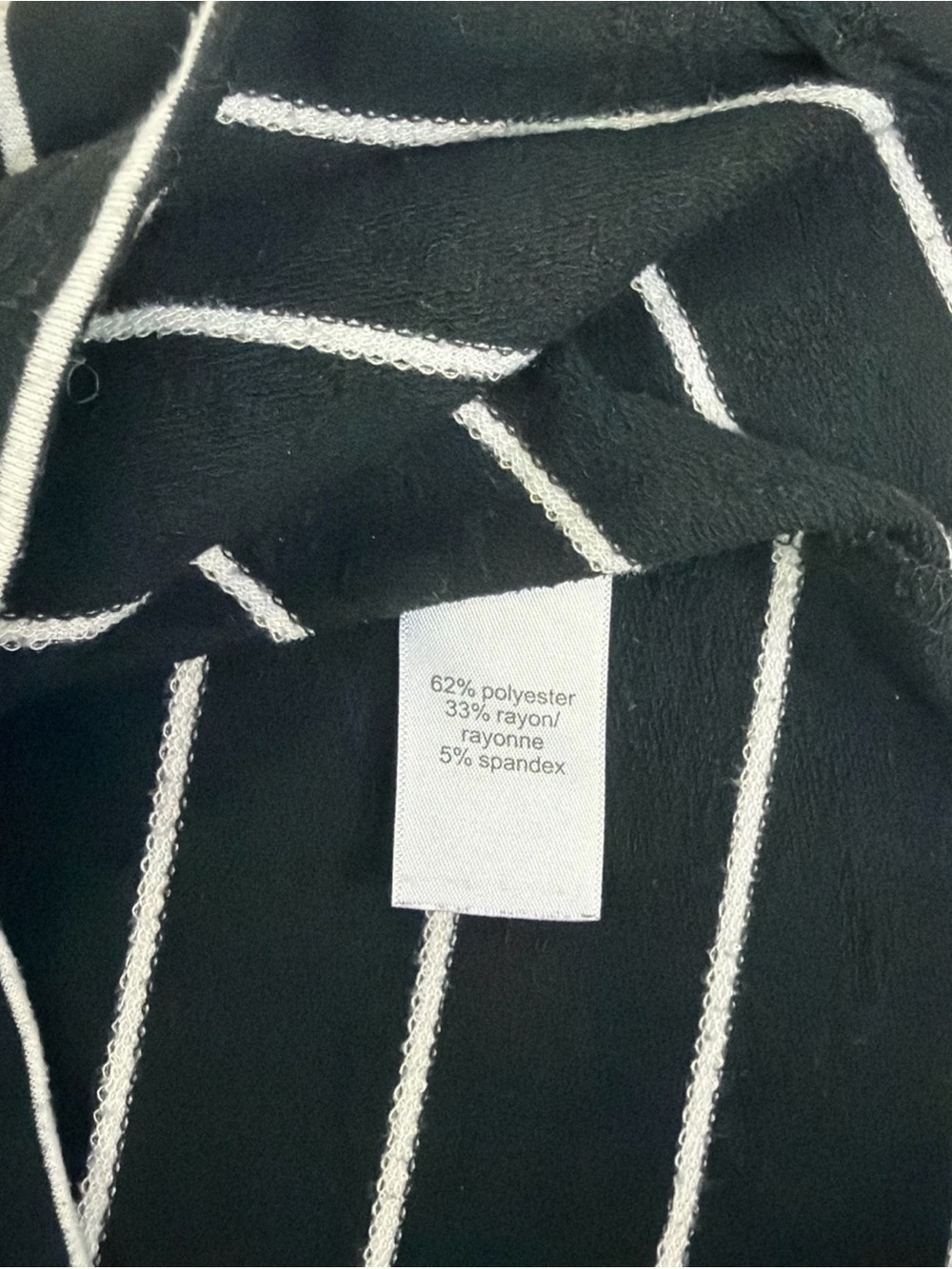 24/7 Maurices Black/White Striped 3/4 Sleeve Top Stretch Women's XXL Preppy - Picture 10 of 11
